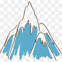 手绘雪山-空若网 手绘雪山-空若网