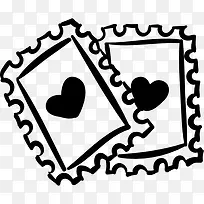 邮票的心图标-空若网 邮票的心图标-空若网