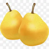 两只梨矢量图-空若网 两只梨矢量图-空若网