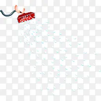 红色卡通淋浴装饰-空若网 红色卡通淋浴装饰-空若网