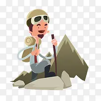 攀登山的男子-空若网 攀登山的男子-空若网