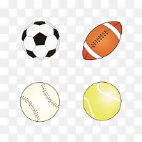 4款球矢量素材-空若网 4款球矢量素材-空若网