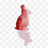 扁平化粉色卡通兔子免抠图-空若网 扁平化粉色卡通兔子免抠图-空若网