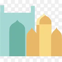 矢量卡通扁平化城堡-空若网 矢量卡通扁平化城堡-空若网