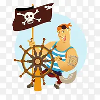 海盗快乐的开着海盗船-空若网 海盗快乐的开着海盗船-空若网