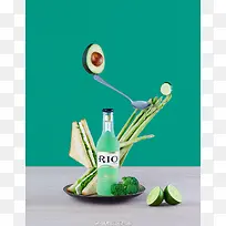 蔬菜绿色健康早餐海报背景-空若网 蔬菜绿色健康早餐海报背景-空若网