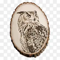 矢量木桩上的猫头鹰-空若网 矢量木桩上的猫头鹰-空若网