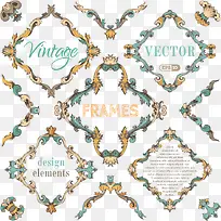 矢量彩色植物花纹-空若网 矢量彩色植物花纹-空若网