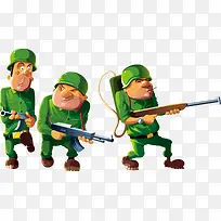 矢量小人卡通士兵素材可爱-空若网 矢量小人卡通士兵素材可爱-空若网