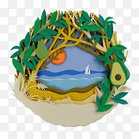 牛油果卡通手绘-空若网 牛油果卡通手绘-空若网