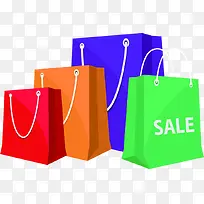 红色绿色橙色蓝色购物袋-空若网 红色绿色橙色蓝色购物袋-空若网