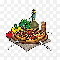 创意披萨插画-空若网 创意披萨插画-空若网