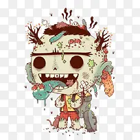 垃圾男孩插画-空若网 垃圾男孩插画-空若网