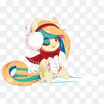 矢量戴耳罩的小马-空若网 矢量戴耳罩的小马-空若网