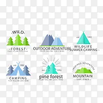 野外探险标志矢量素材-空若网 野外探险标志矢量素材-空若网