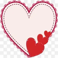 矢量粉色爱心相框素材-空若网 矢量粉色爱心相框素材-空若网