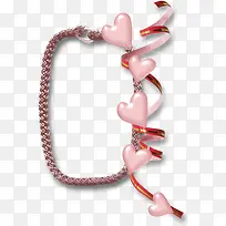 粉色爱心编织相框-空若网 粉色爱心编织相框-空若网