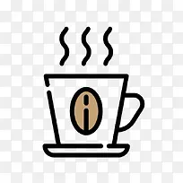 卡通手绘风格咖啡标志装饰图案-空若网 卡通手绘风格咖啡标志装饰图案-空若网