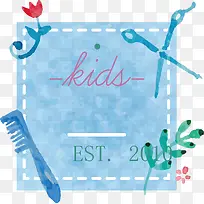 水彩儿童剪发-空若网 水彩儿童剪发-空若网