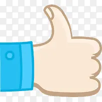 蓝色点赞动画手-空若网 蓝色点赞动画手-空若网
