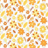 橙色鲜花植物矢量背景-空若网 橙色鲜花植物矢量背景-空若网