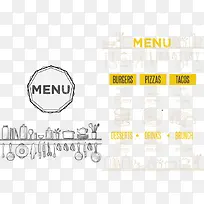 矢量厨房厨具面包菜单-空若网 矢量厨房厨具面包菜单-空若网