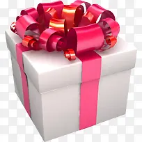 手绘卡通白色礼盒-空若网 手绘卡通白色礼盒-空若网