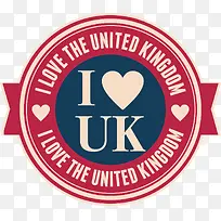 矢量我爱英国图标-空若网 矢量我爱英国图标-空若网
