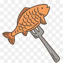 矢量食物烤鱼-空若网 矢量食物烤鱼-空若网