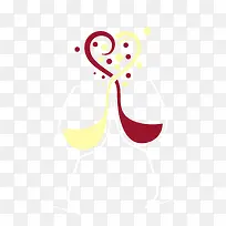 简约酒杯干杯扁平化设计-空若网 简约酒杯干杯扁平化设计-空若网