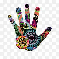 彩色巴掌印-空若网 彩色巴掌印-空若网