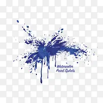 矢量水彩颜料喷溅插图-空若网 矢量水彩颜料喷溅插图-空若网