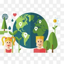 扁平化生态插图-空若网 扁平化生态插图-空若网