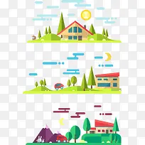 扁平化生态插图-空若网 扁平化生态插图-空若网