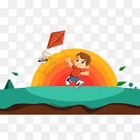 小清新儿童乐园六一节促销海报-空若网 小清新儿童乐园六一节促销海报-空若网