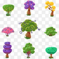 矢量创意磨菇树-空若网 矢量创意磨菇树-空若网