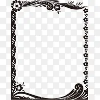 黑白时尚家纺边框图纹-空若网 黑白时尚家纺边框图纹-空若网