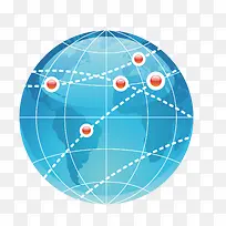 矢量卡通简洁扁平化地球-空若网 矢量卡通简洁扁平化地球-空若网