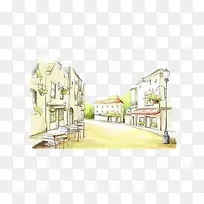 手绘街景-空若网 手绘街景-空若网