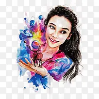 插画美女-空若网 插画美女-空若网