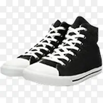 高清摄影黑色的帆布鞋-空若网 高清摄影黑色的帆布鞋-空若网