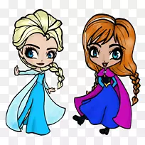 埃尔莎安娜艺术奥拉夫绘画-安娜冻结-空若网 埃尔莎安娜艺术奥拉夫绘画-安娜冻结-空若网