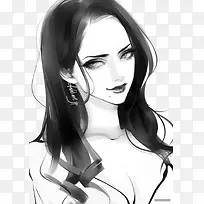 手绘美女-空若网 手绘美女-空若网