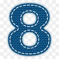 蓝色牛仔数字艺术字-空若网 蓝色牛仔数字艺术字-空若网