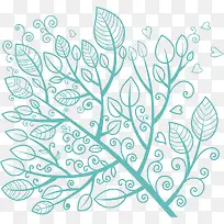 绿色树叶花纹-空若网 绿色树叶花纹-空若网