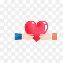 矢量手绘手握爱心-空若网 矢量手绘手握爱心-空若网