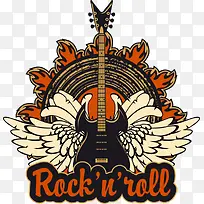 矢量吉他和翅膀-空若网 矢量吉他和翅膀-空若网