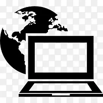 地球笔记本电脑图标-空若网 地球笔记本电脑图标-空若网