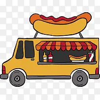 卡通手绘快餐车-空若网 卡通手绘快餐车-空若网