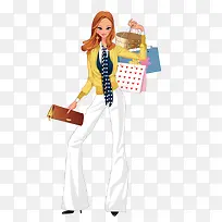 黄上衣白裤子时尚女性-空若网 黄上衣白裤子时尚女性-空若网